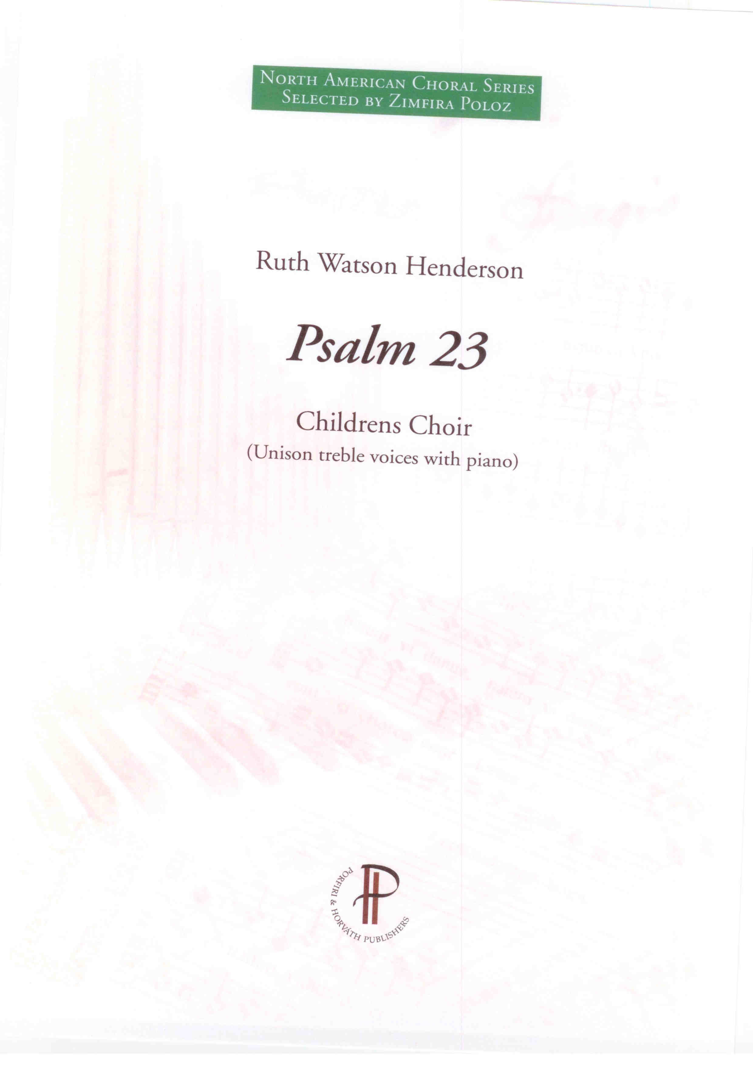 Psalm 23 - Show sample score